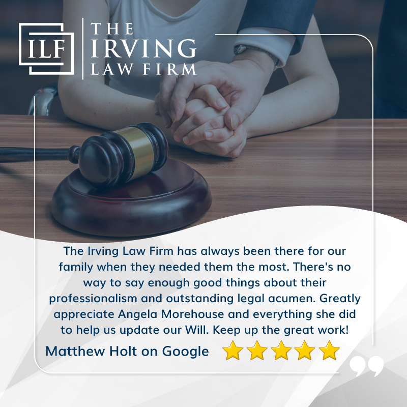 The Irving Law Firm Review Image From Attorney Matthew Holt